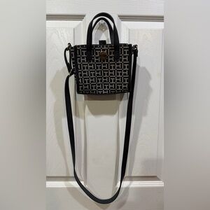 Tommy Hilfiger Monogram Black and White Crossbody Bag